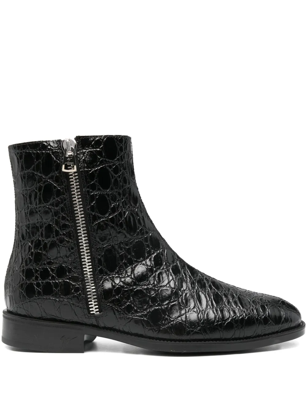 Giuseppe Zanotti embossed zip boots Black