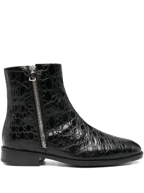 Giuseppe Zanotti embossed zip boots