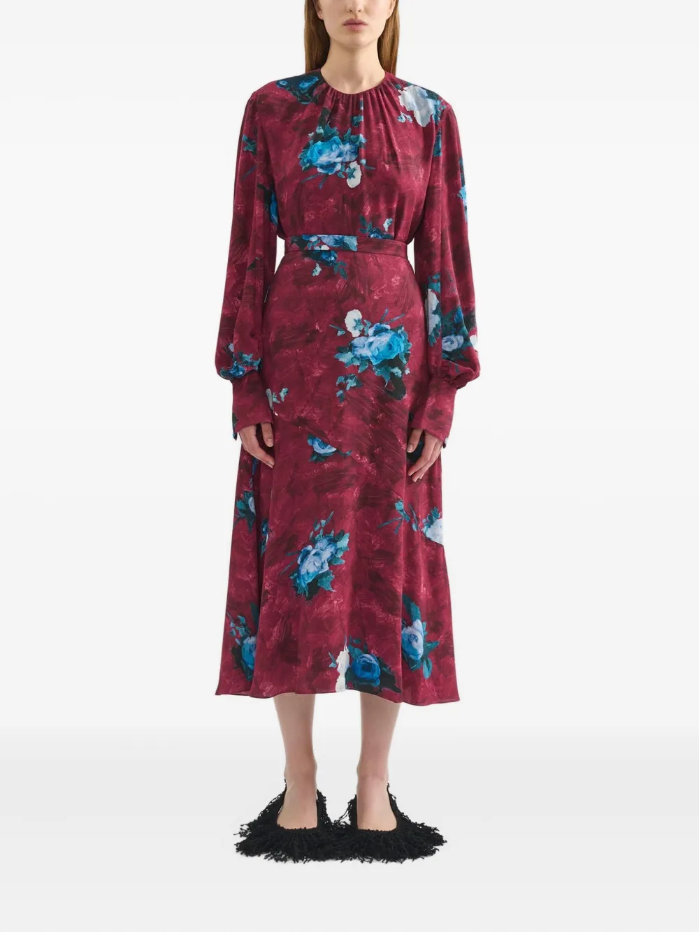 ERDEM Blouse met bloemenprint Rood