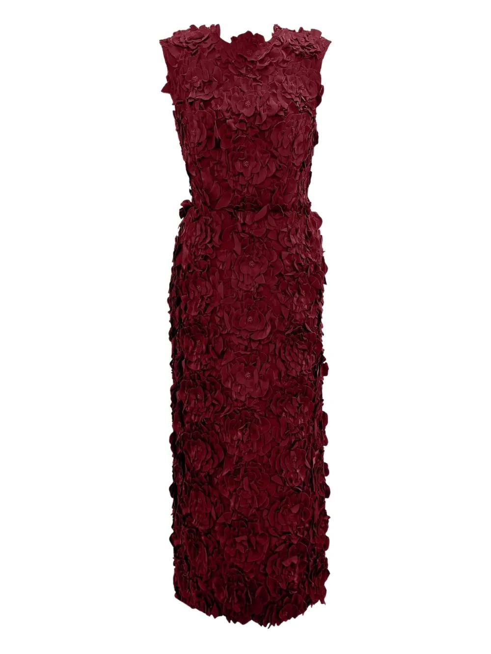 ERDEM Abito smanicato con applicazione - Rosso