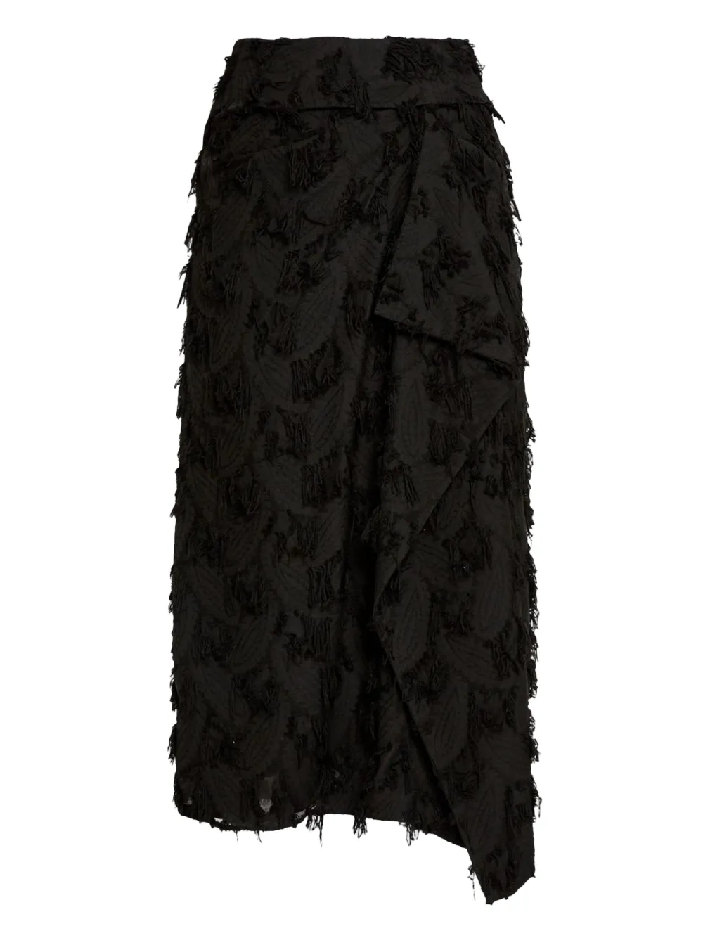 Erdem Draped Midi Skirt In Black