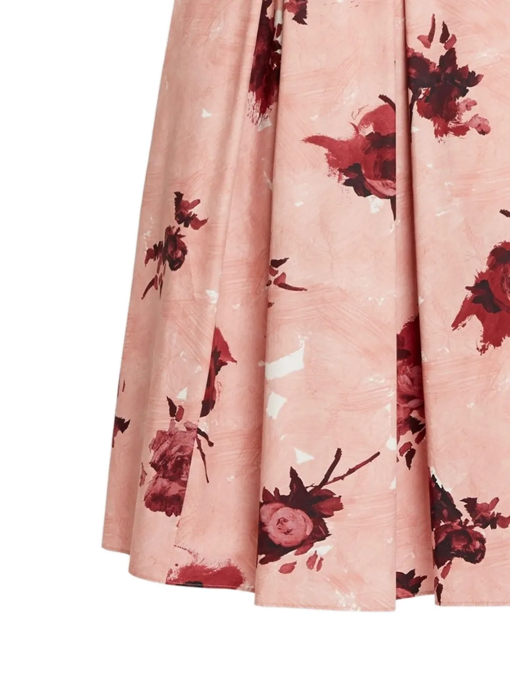 ERDEM Plooirok met roosprint - Roze