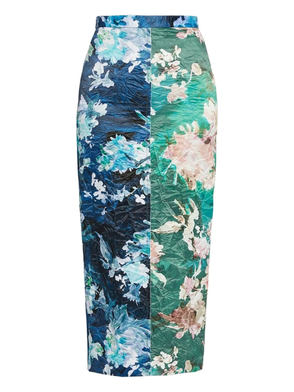ERDEM floral-print midi skirt | Blue | Image 1