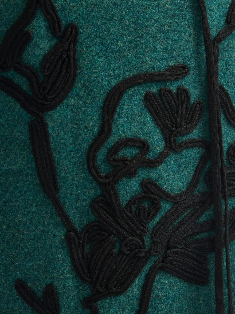 Erdem Merino Wool Pencil Skirt In Green