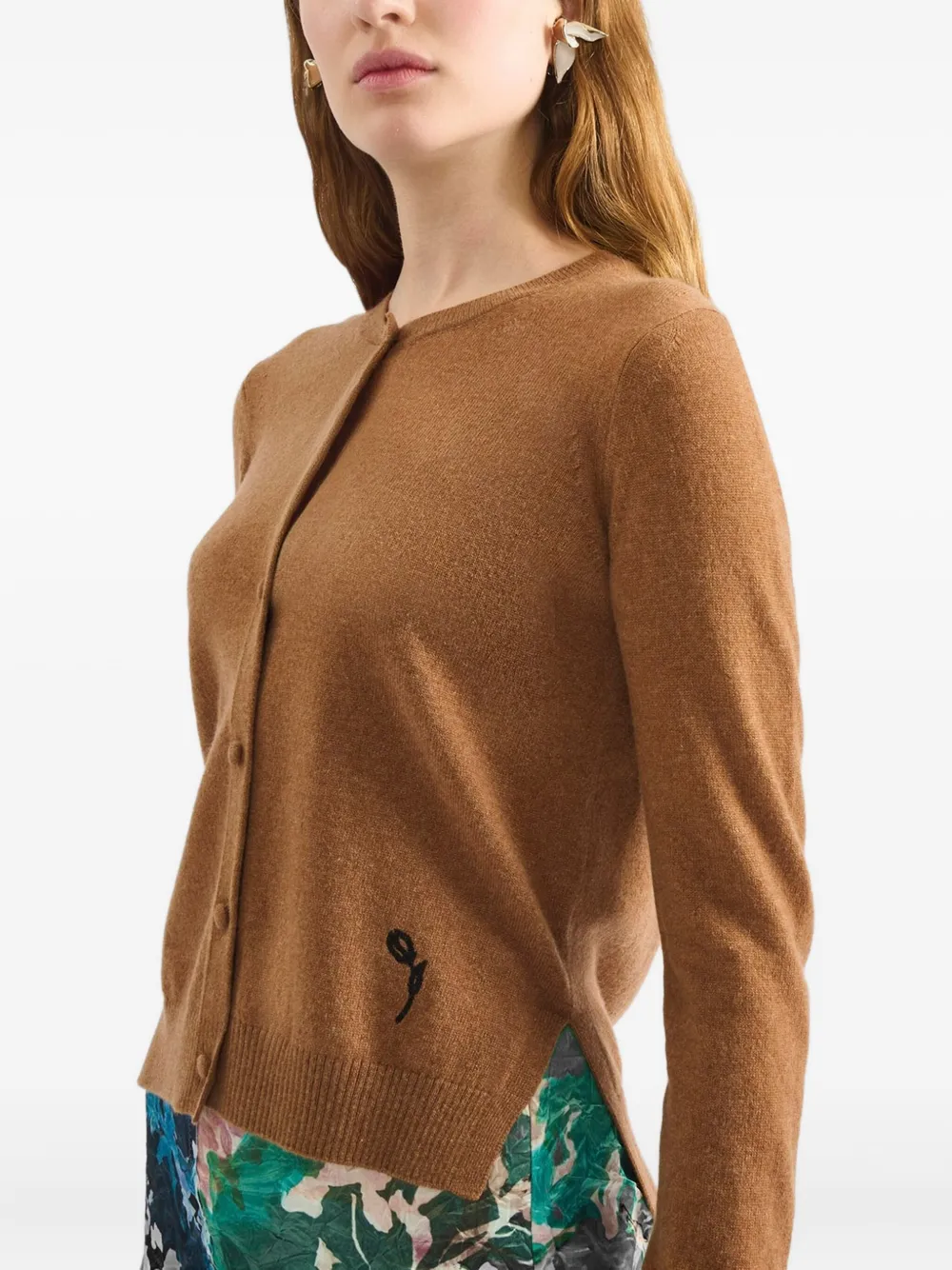 Erdem Crew-neck Cardigan In Brown