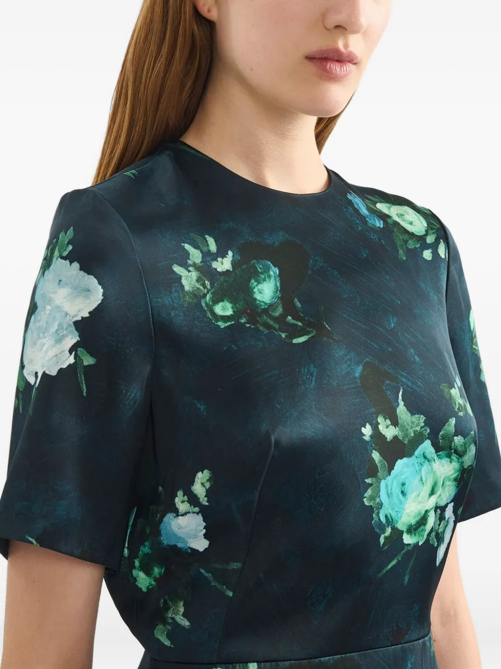 ERDEM Jurk met print Blauw