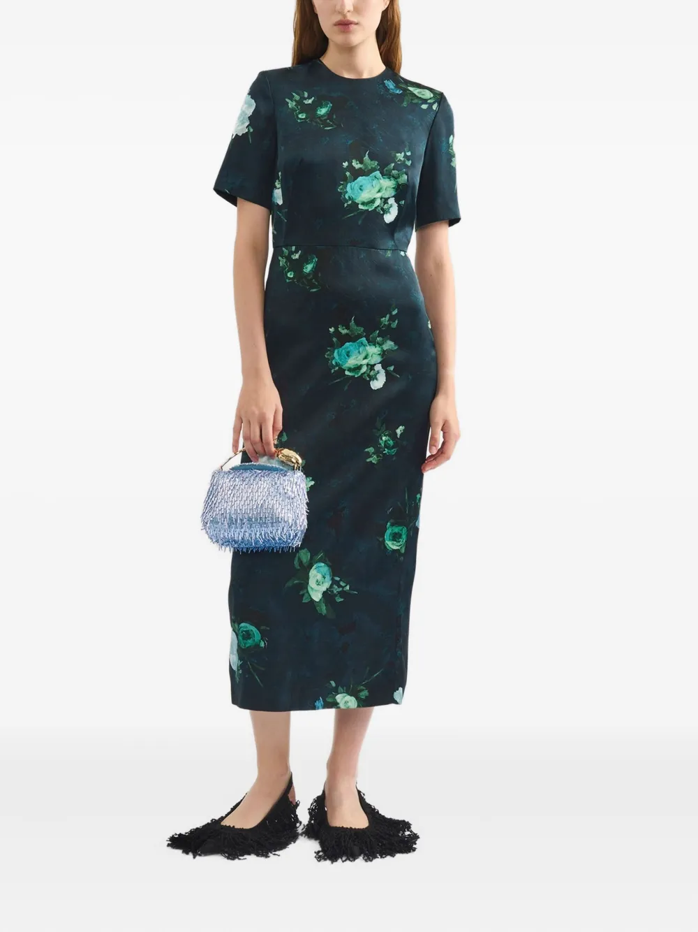 ERDEM rose-print short-sleeve dress | Day Dresses | Image 2