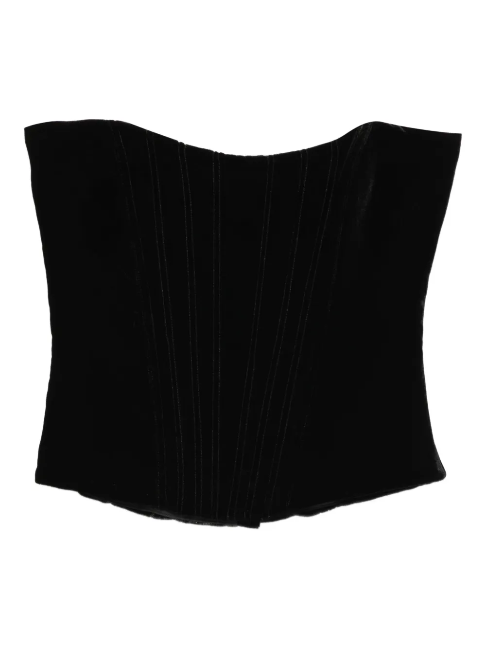 Raquel Diniz velvet corset top | Black | Image 1