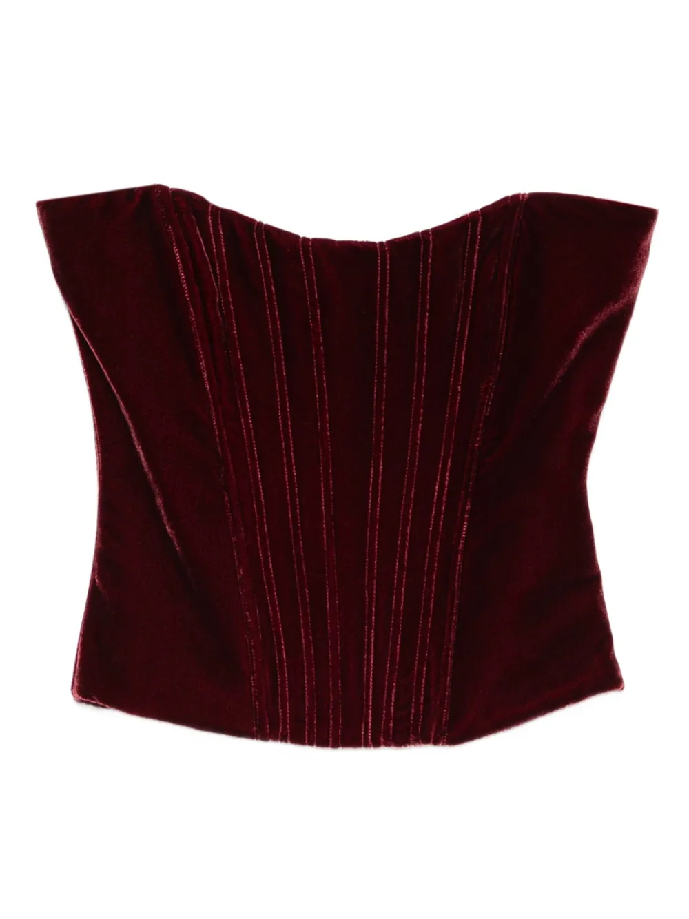 Raquel Diniz velvet boned top | Red | Image 1