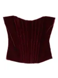 Raquel Diniz velvet boned top - Red
