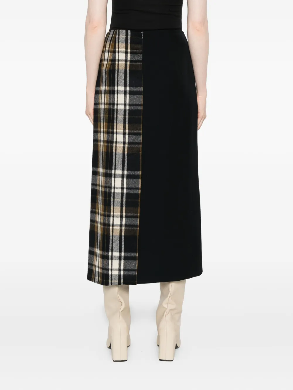 Seafarer Midi-plooirok Zwart