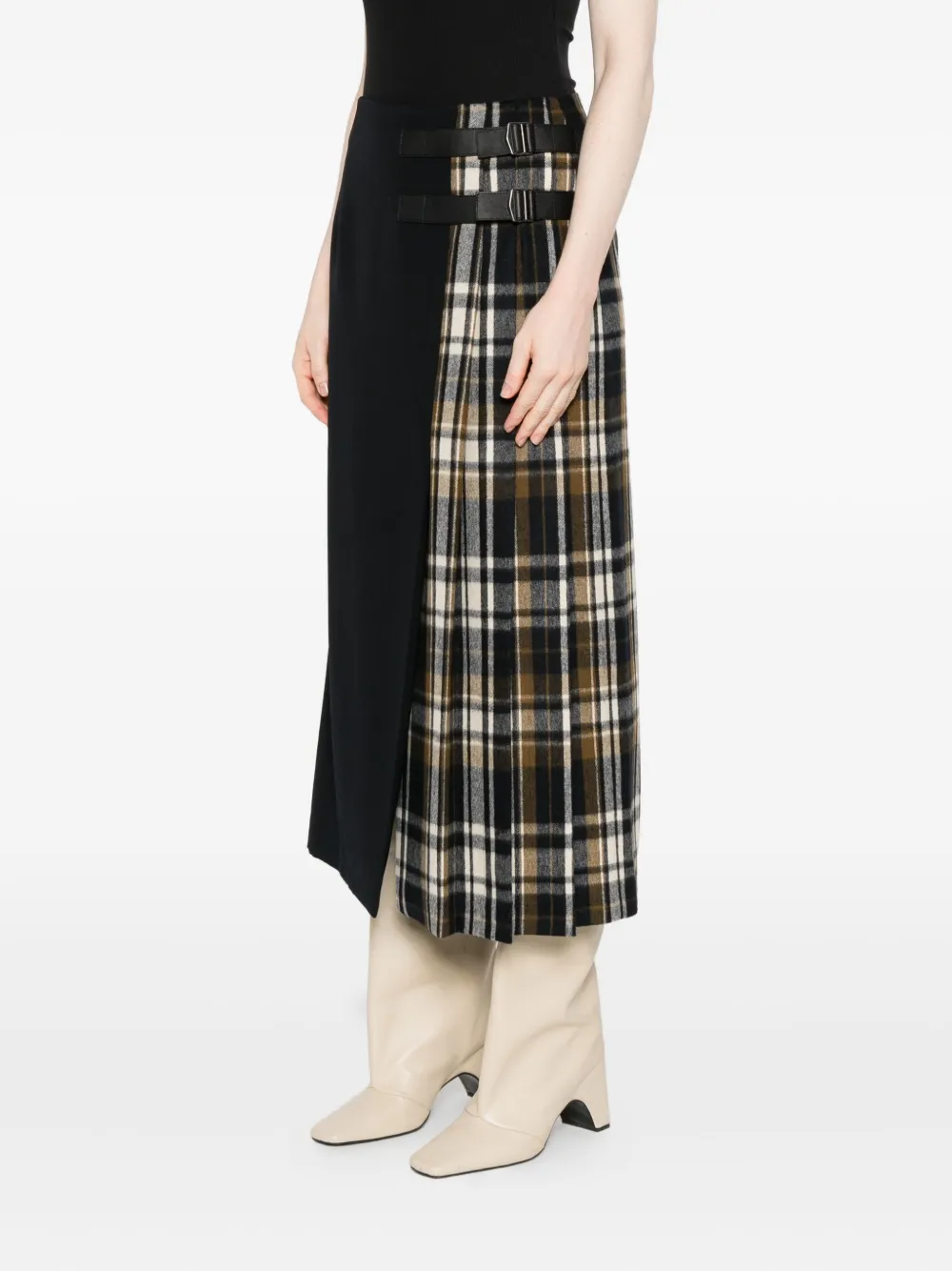 Seafarer Midi-plooirok Zwart