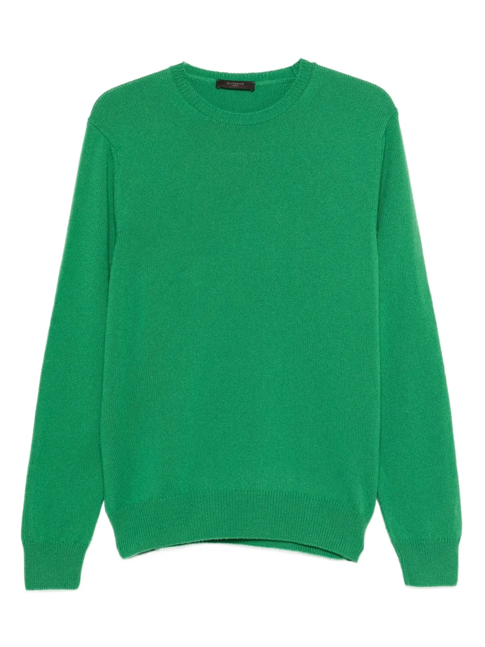 Zanone Round-neck Wool Sweater In Green