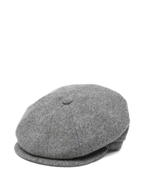 Tagliatore herringbone wool cap 