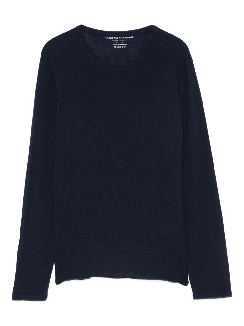 Majestic Filatures crew-neck long-sleeve sweater | Blue | Image 1