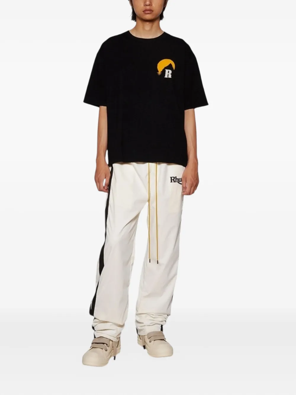 RHUDE Moonlight gebreid T-shirt - Zwart