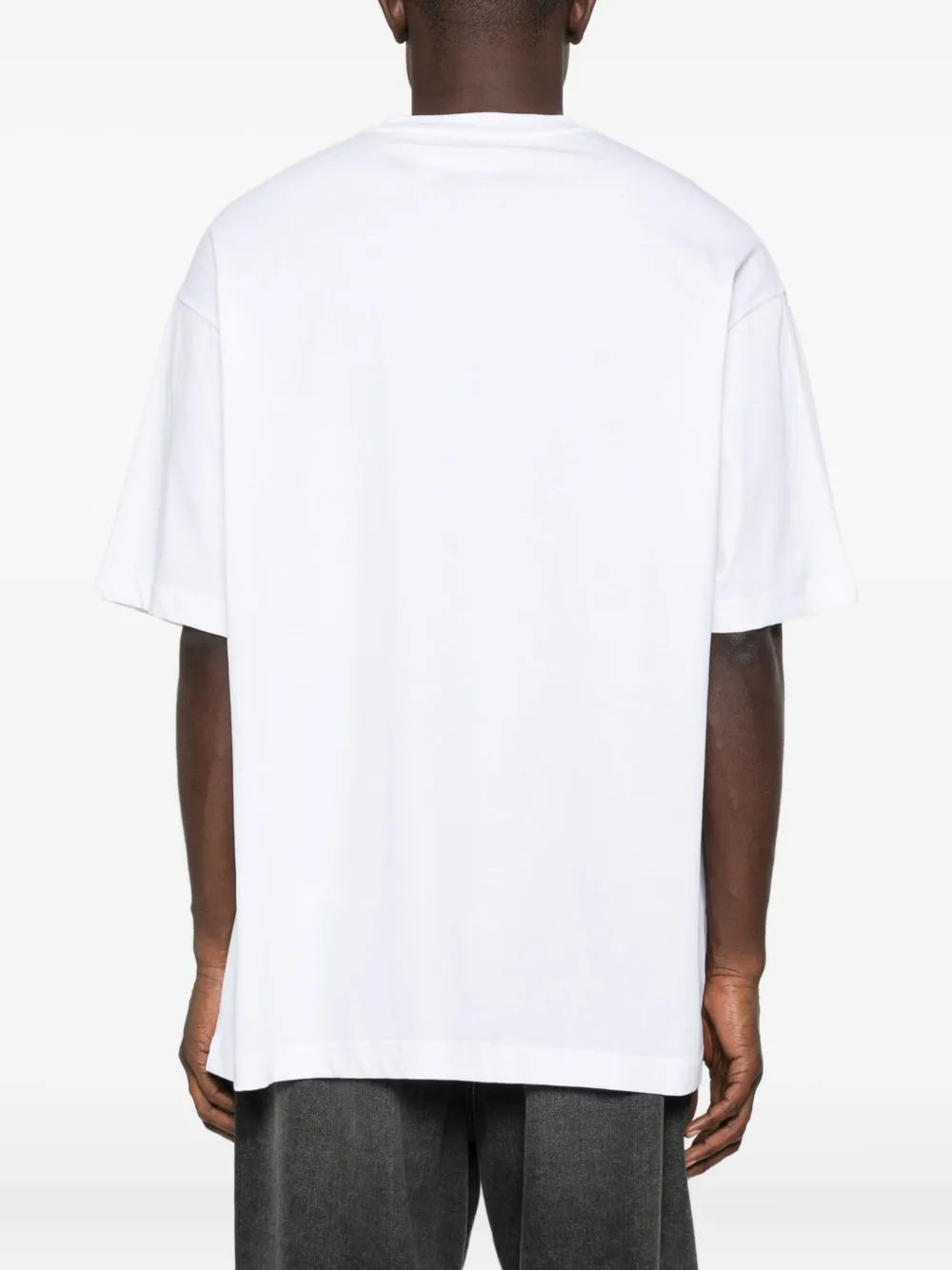 Versace Jeans Couture Vertical-logo T-shirt In White
