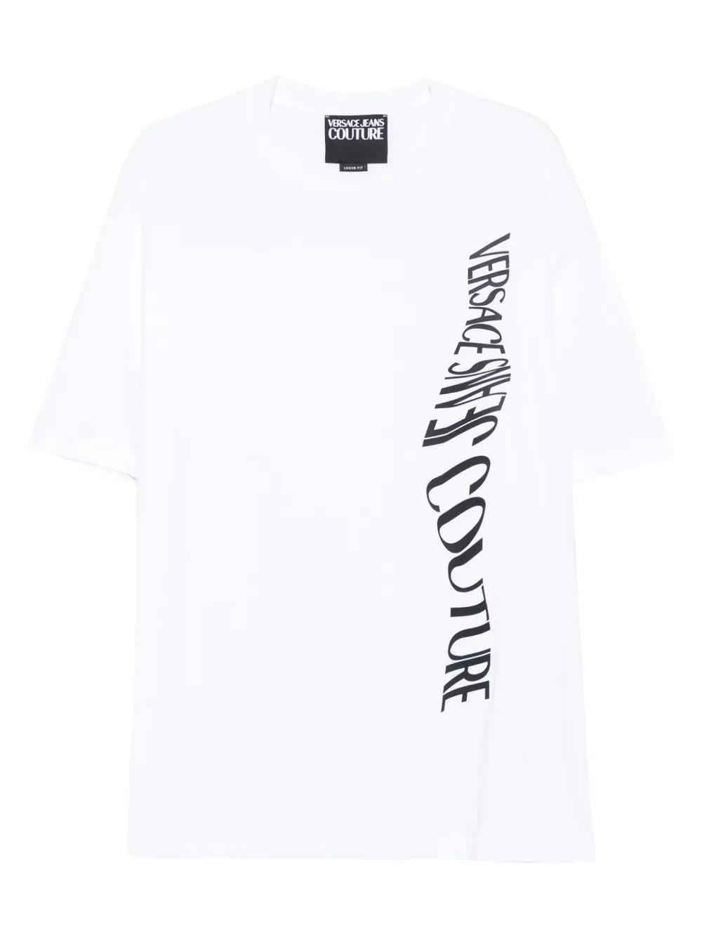 Versace Jeans Couture vertical-logo T-shirt | White | Image 1
