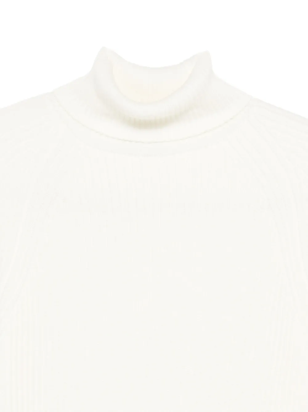 Zanone Ribbed Turtleneck Sweater In White