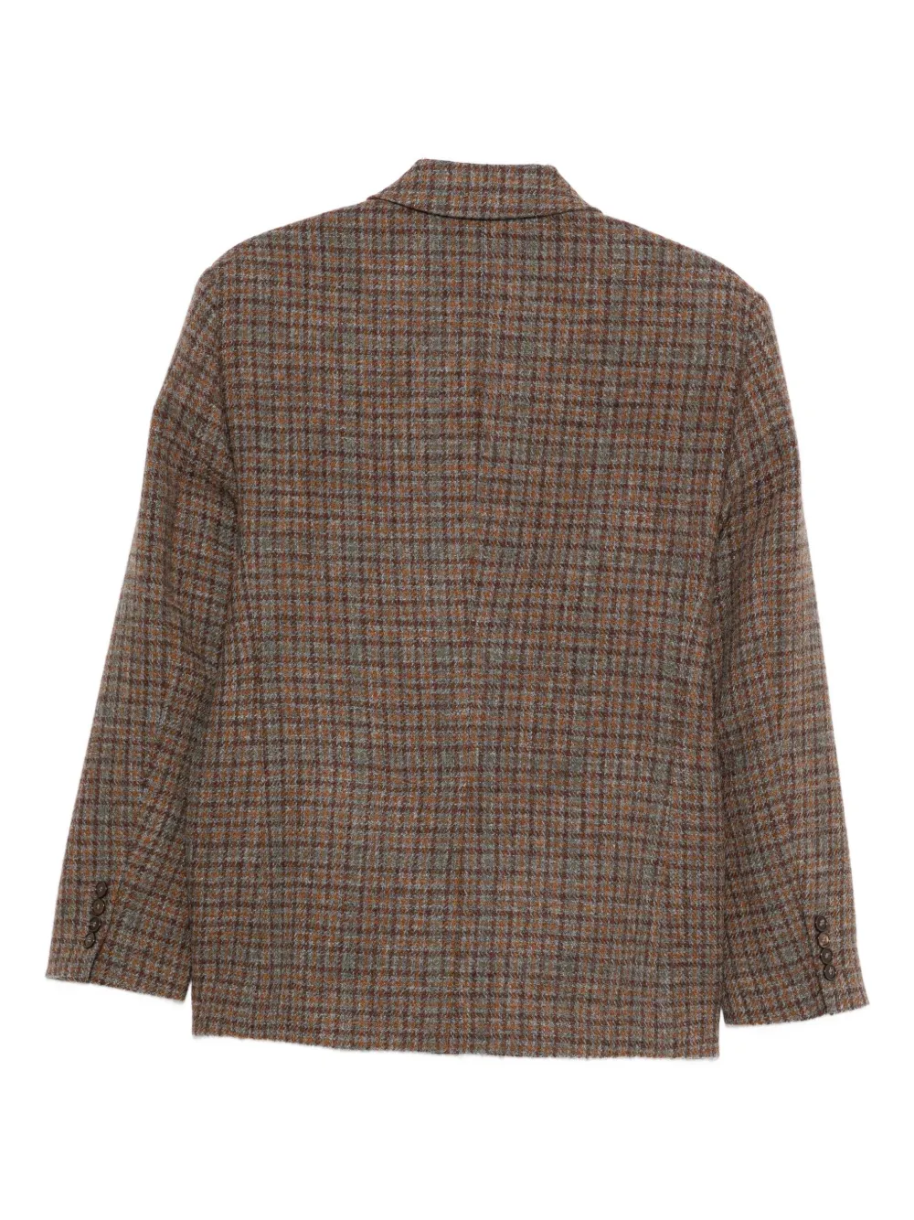 Barena Venezia Checked Three-button Blazer In Brown