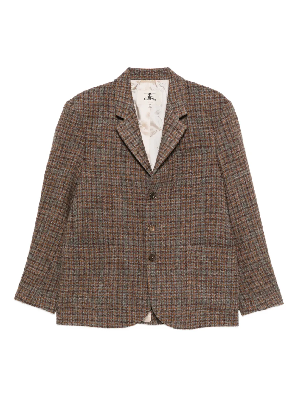 Barena checked three-button blazer | Brown | Image 1