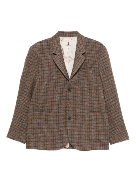 Barena checked three-button blazer
