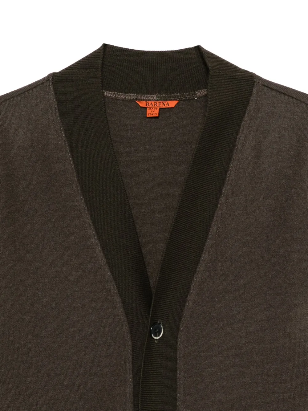 Barena Vest met V-hals en knoopsluiting Groen