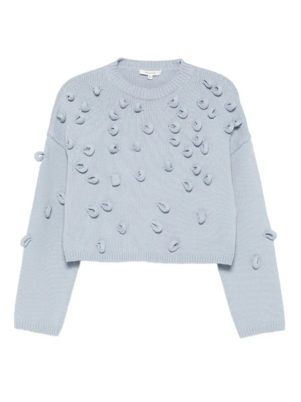 JW Anderson Textured-pompom Sweater in Blue