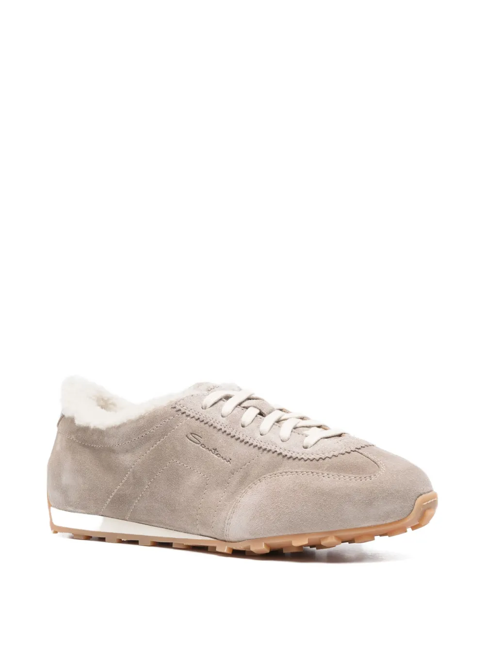 Santoni Sneakers met vlakken - Beige