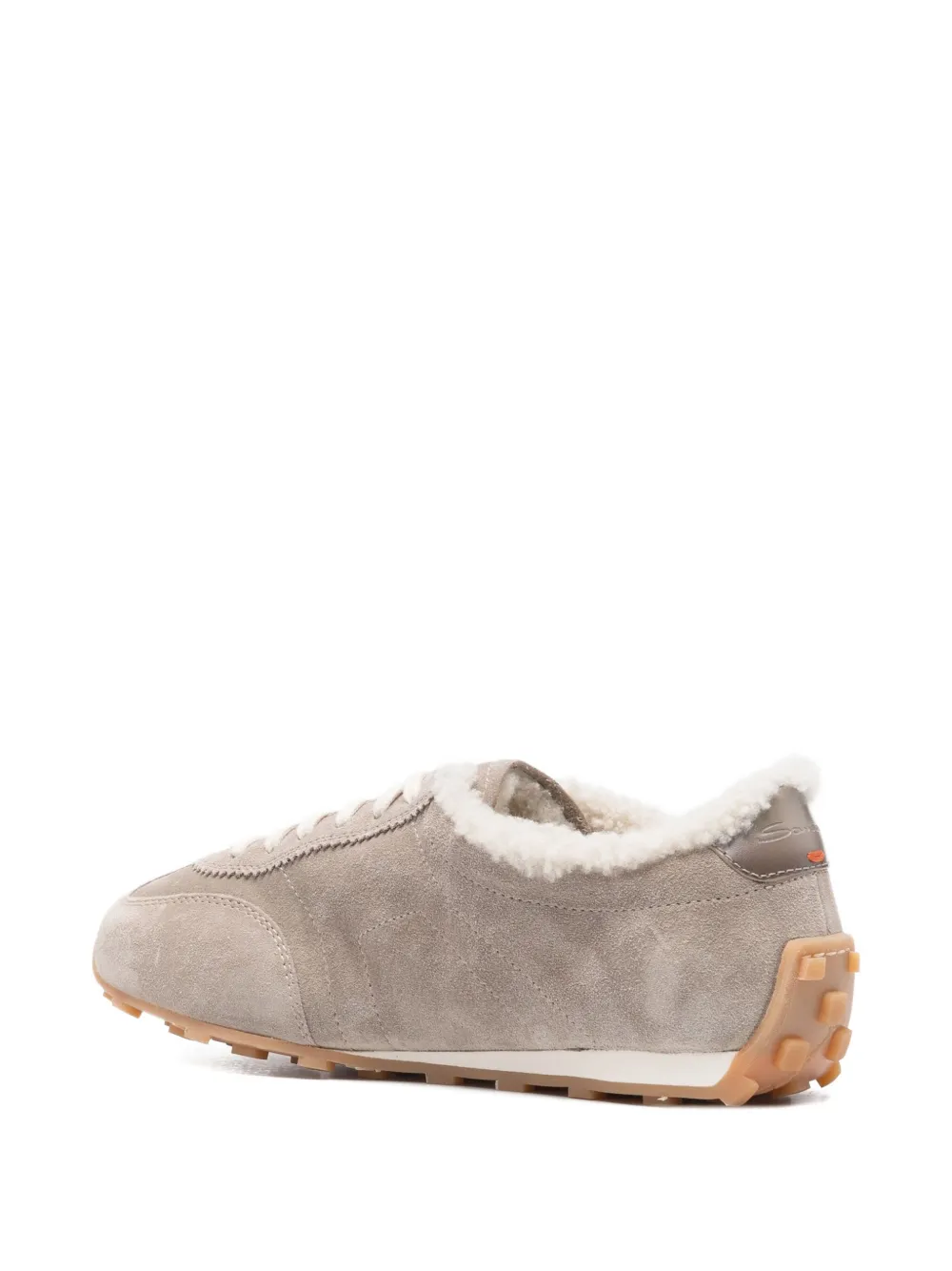 Santoni Panelled Sneakers In Neutral