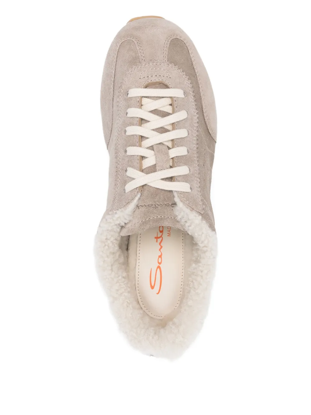 Santoni Panelled Sneakers In Neutral