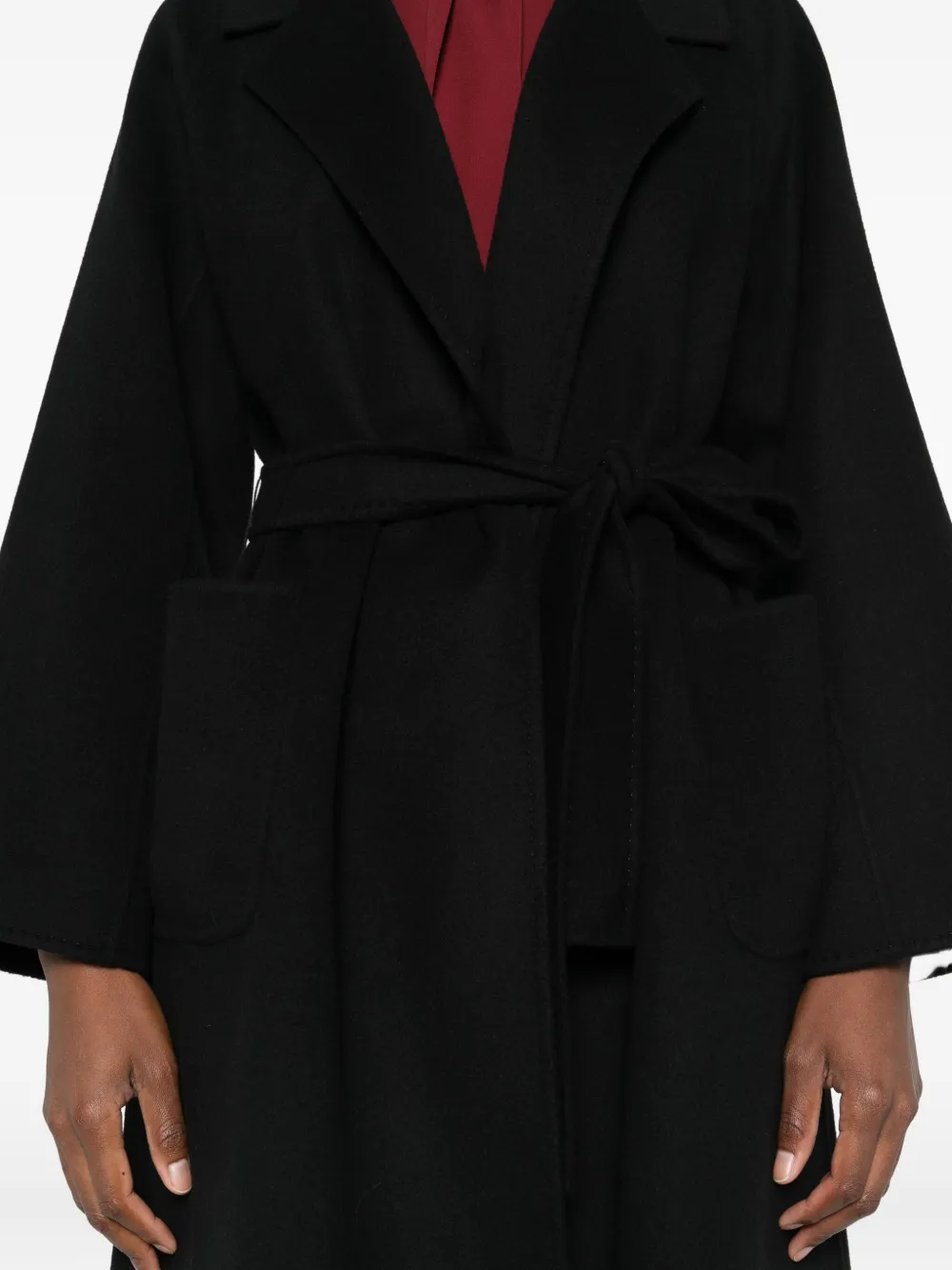 Arma Jas met ceintuur Zwart