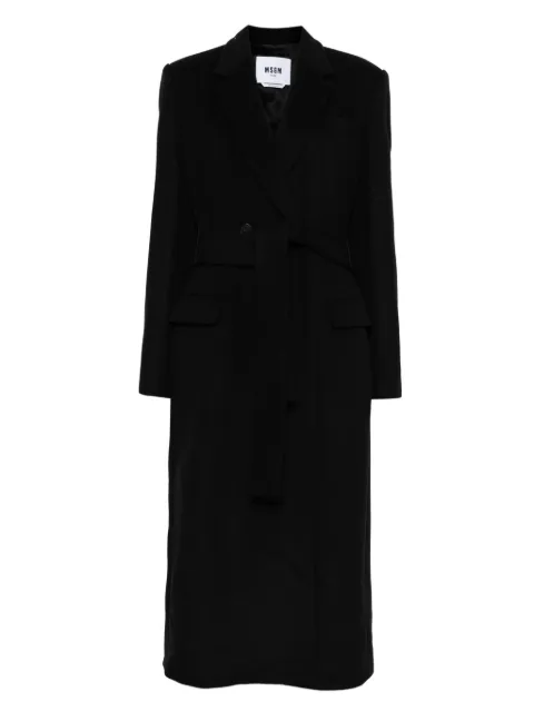 MSGM belted notched coat