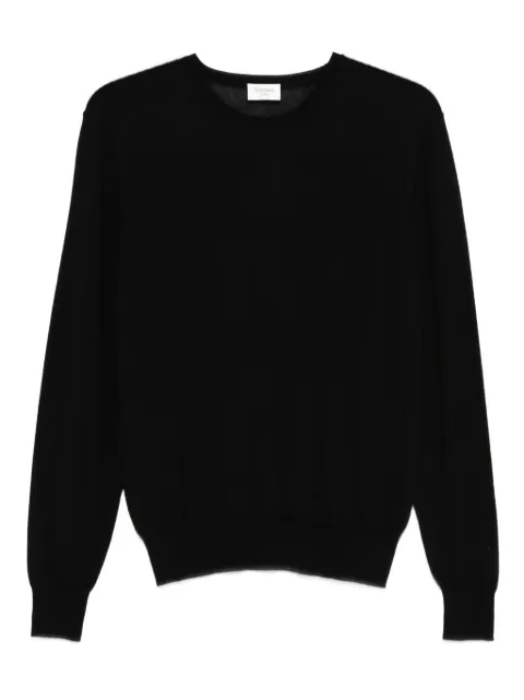 Saint Laurent suéter con paneles y cuello redondo