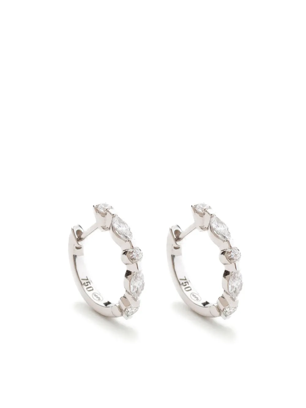 We by WHITEbIRD 18K white gold diamond earrings - Argento