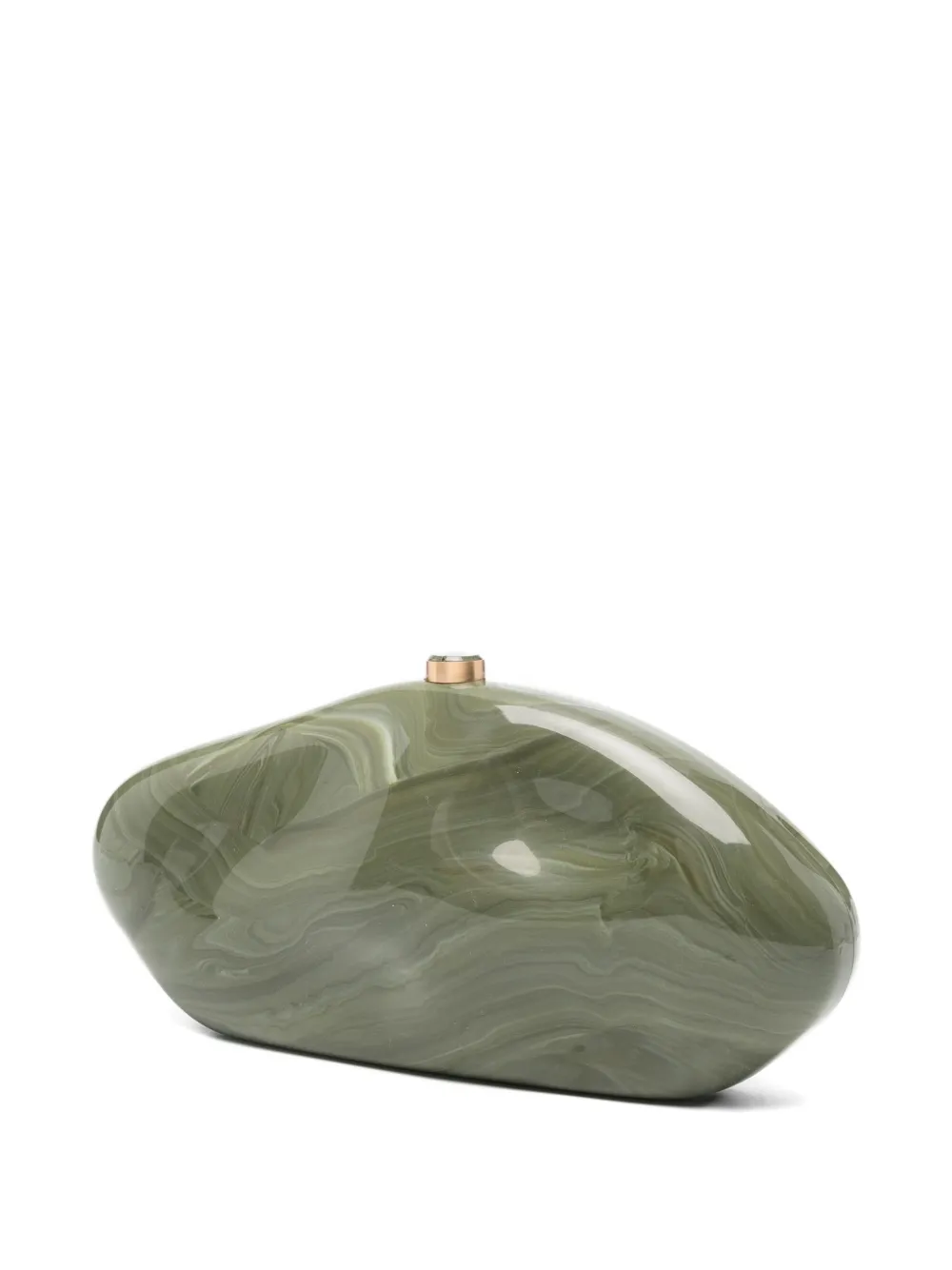 Cult Gaia Marble-effect Clutch Bag In Green
