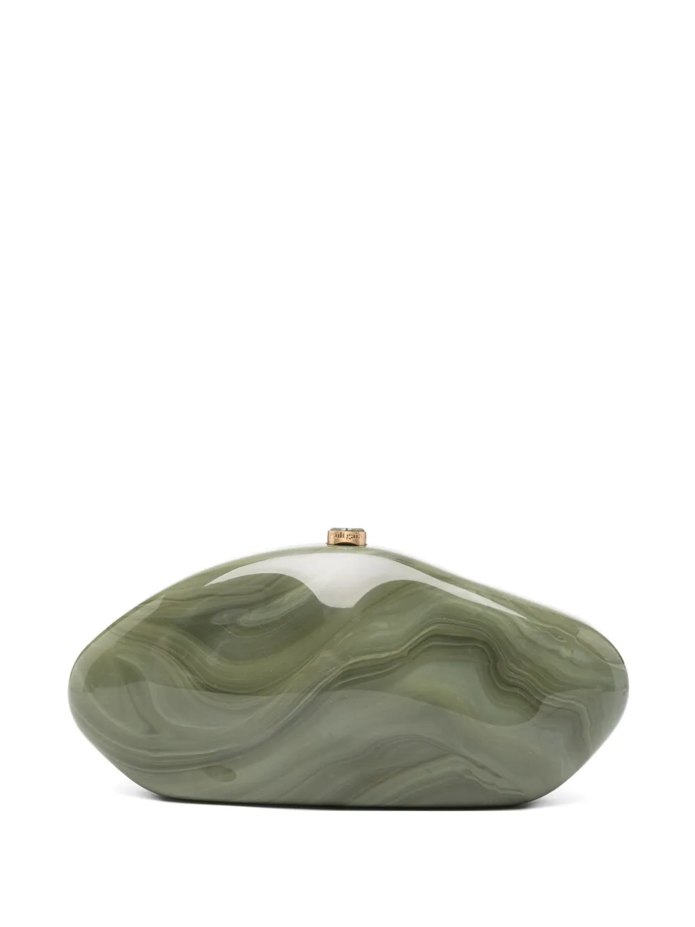 Cult Gaia marble-effect clutch bag | Green | Image 1