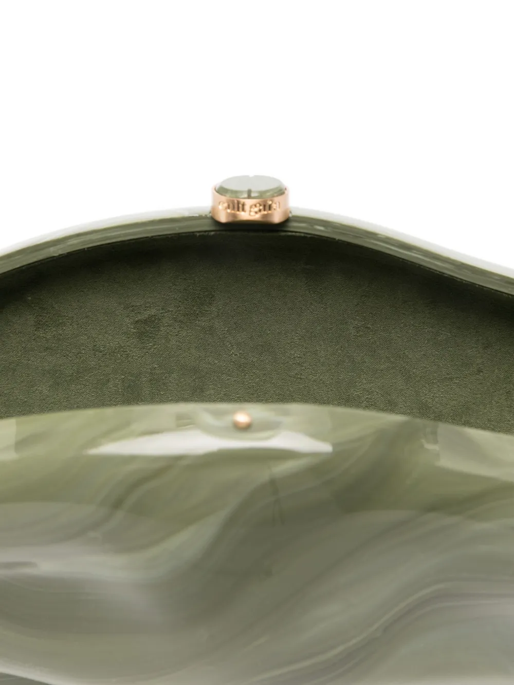 Cult Gaia Marble-effect Clutch Bag In Green