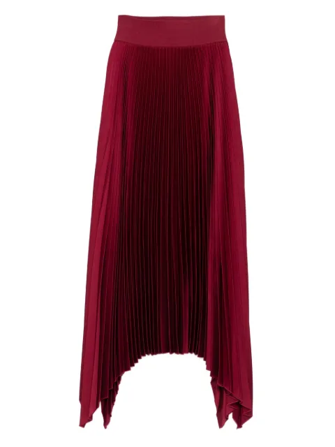 JOSEPH pleated asymmetric-hem skirt