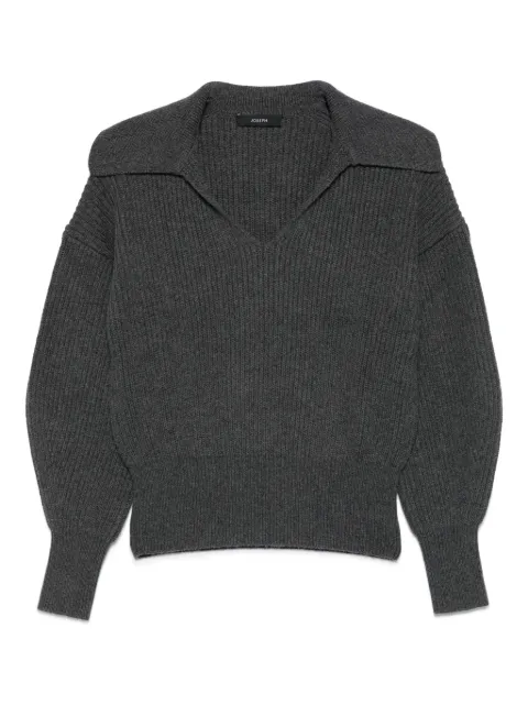 JOSEPH polo-collar ribbed sweater 
