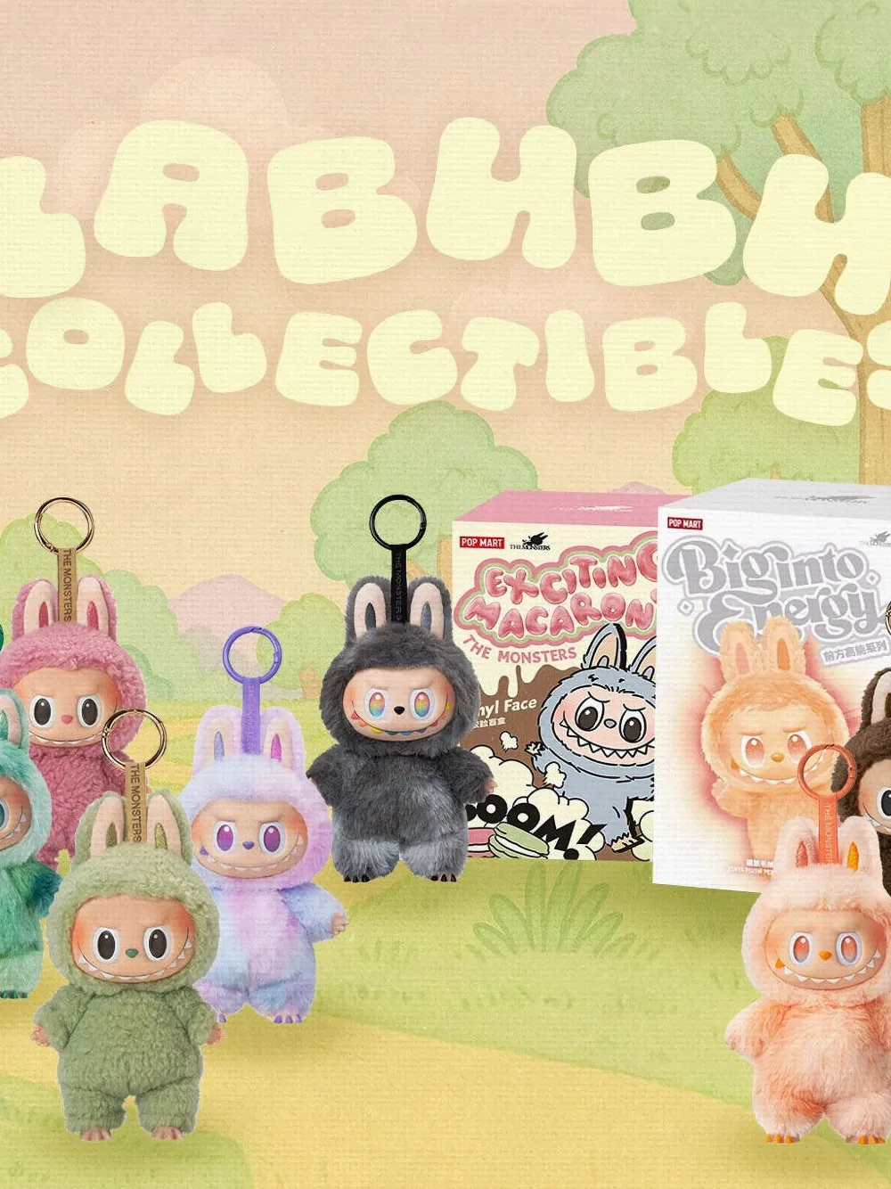 Pop Mart Labubu plush keyring (set of six) | Homeware | Image 2