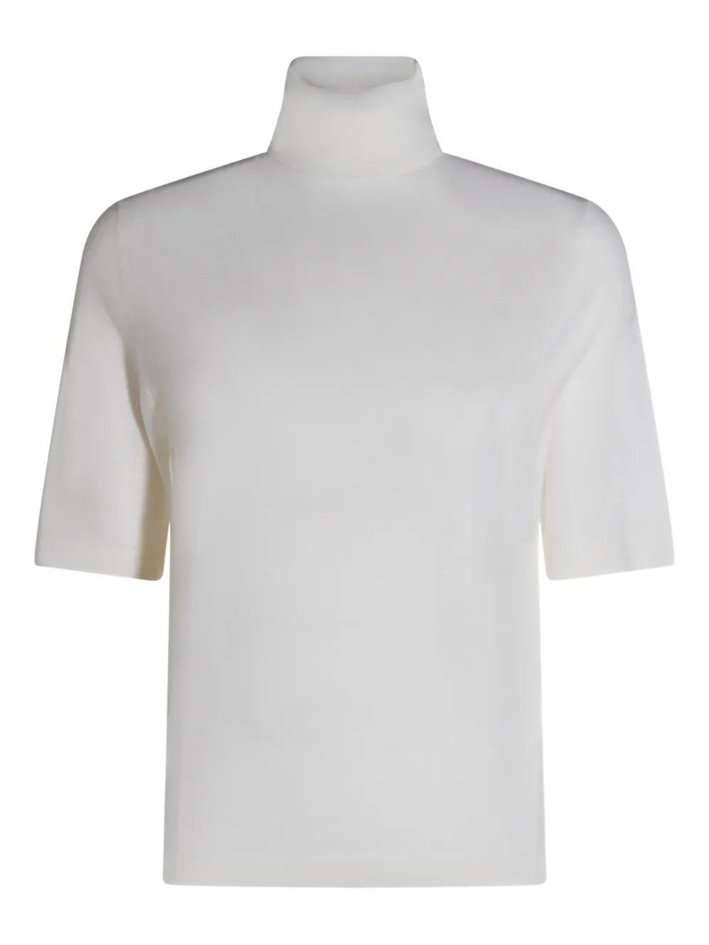 Allude turtleneck short-sleeve sweater | Neutrals | Image 1