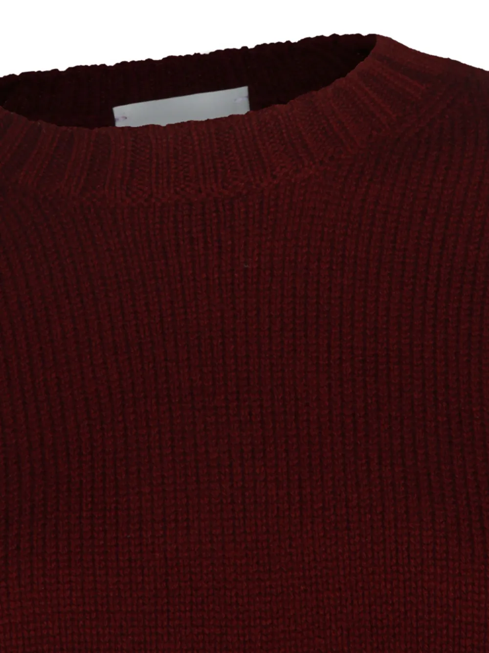 Allude Crew-neck Ribbed-knit Sweater In Red