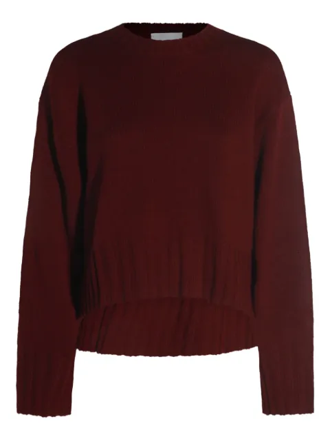 Allude crew-neck ribbed-knit sweater