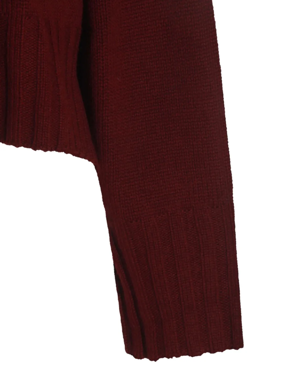Allude Crew-neck Ribbed-knit Sweater In Red