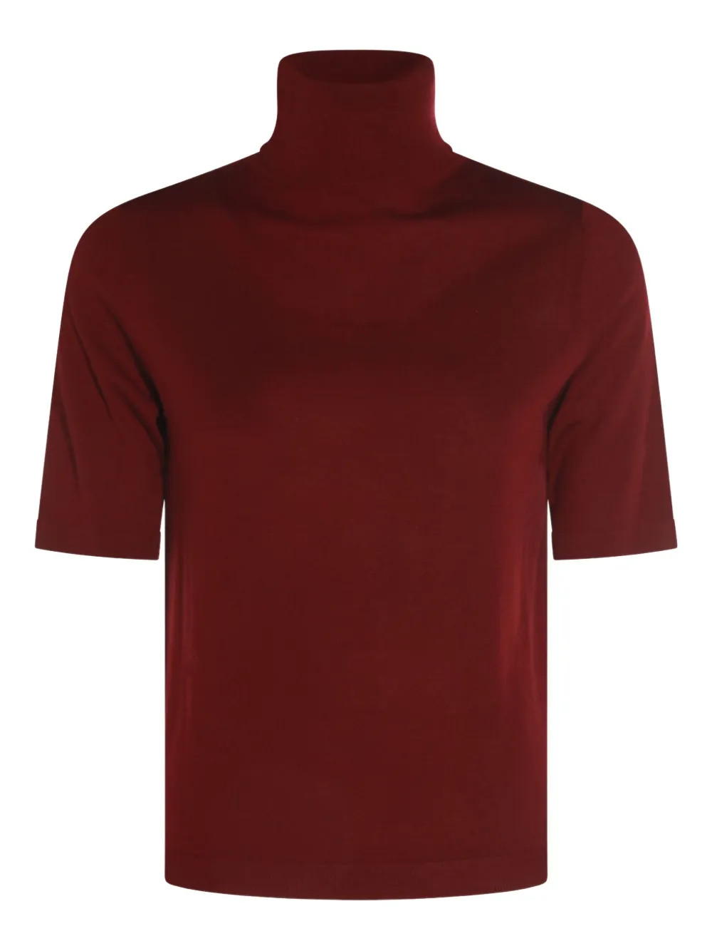 Allude turtleneck short-sleeve sweater | Brown | Image 1