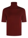 Allude turtleneck short-sleeve sweater - Brown