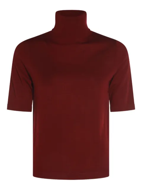Allude turtleneck short-sleeve sweater
