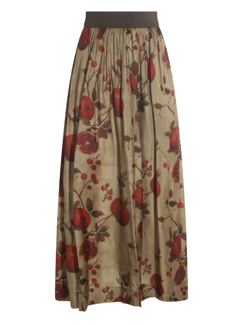 Uma Wang pomegranate-print maxi skirt - ニュートラル Uma Wang pomegranate-print maxi skirt - ニュートラル
