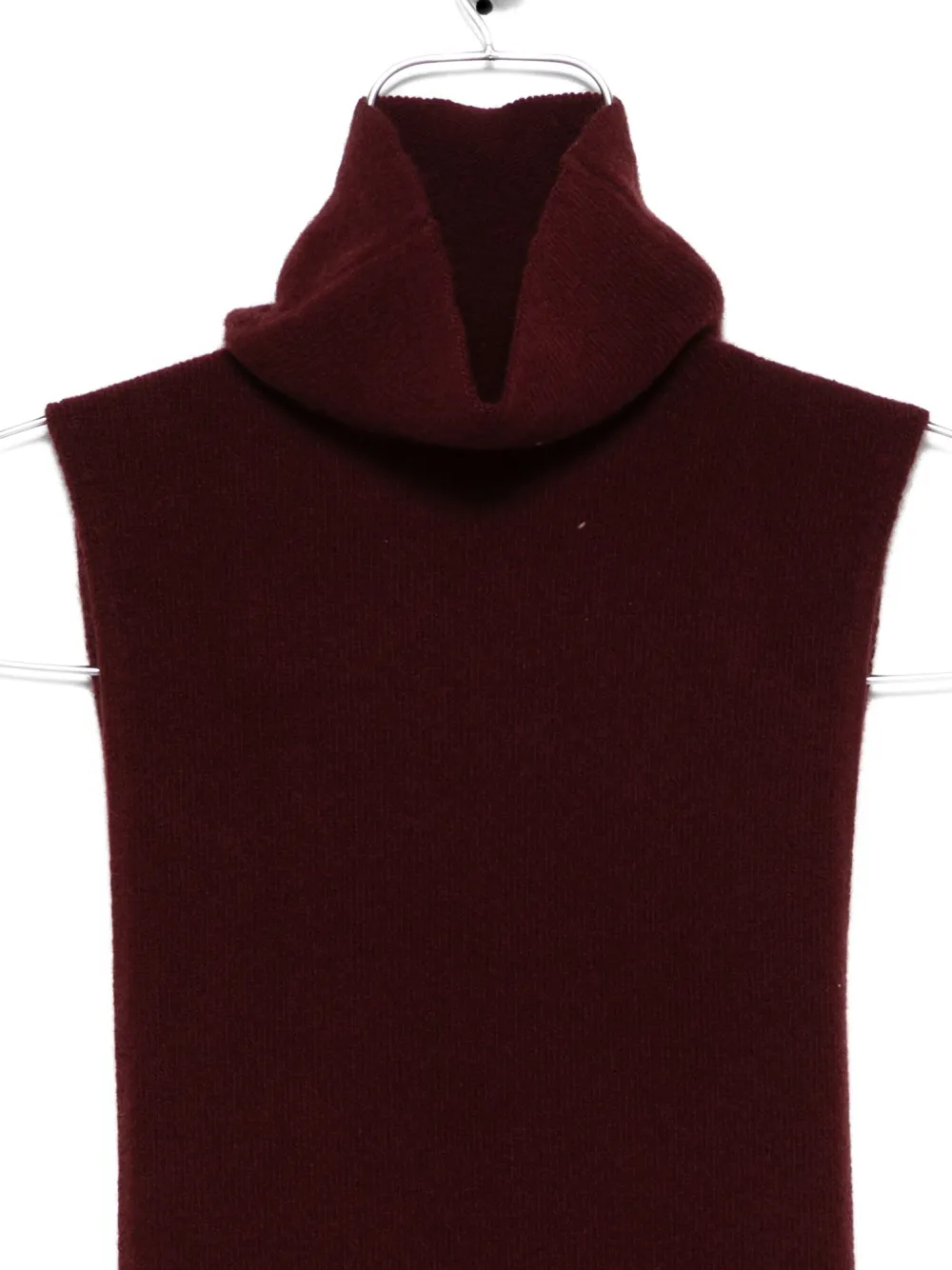 Christian Wijnants Turtleneck Sleeveless Top In Burgundy